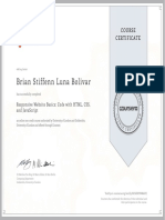 Brian Stiffenn Luna Bolivar: Course Certificate