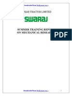 PTL Swaraj - Mechanical Research - MBA Marketing Summer Training Project Report - PDF Download