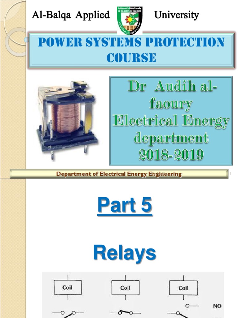 Power Systems Protection Course AlBalqa Applied University PDF
