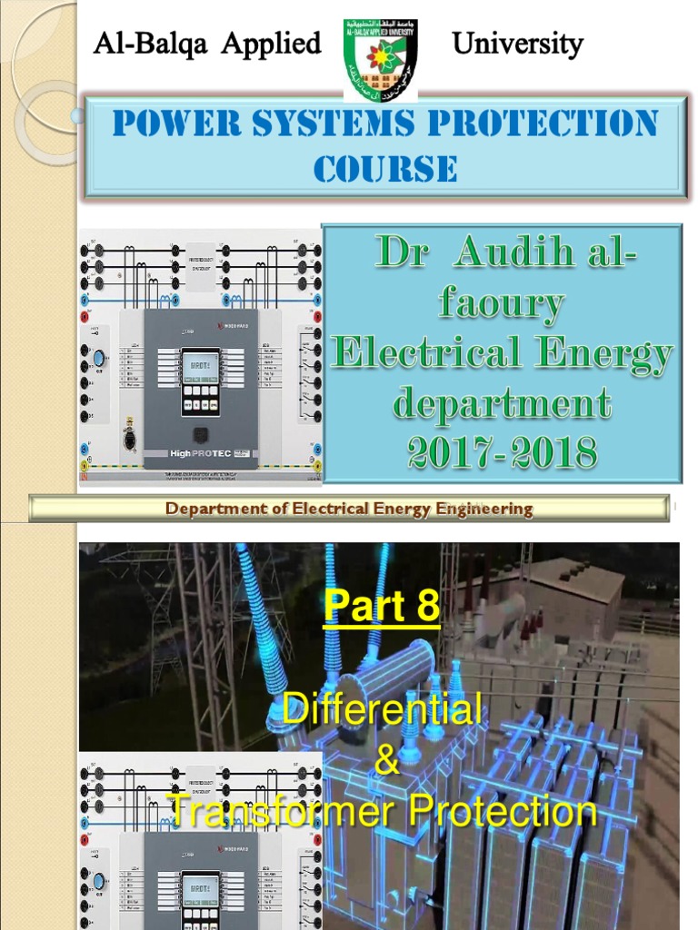 Power Systems Protection Course AlBalqa Applied University Download