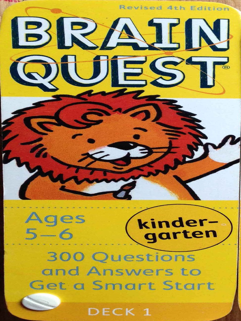 Brain Quest Kindergarten 300 Questions and Answers To Get A Smart
