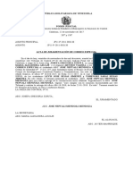 Acta de Juramentación de Correo Especial