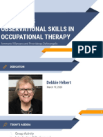 developing observational skills in ot- av and pd