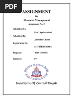 Assignment: University of Central Punjab