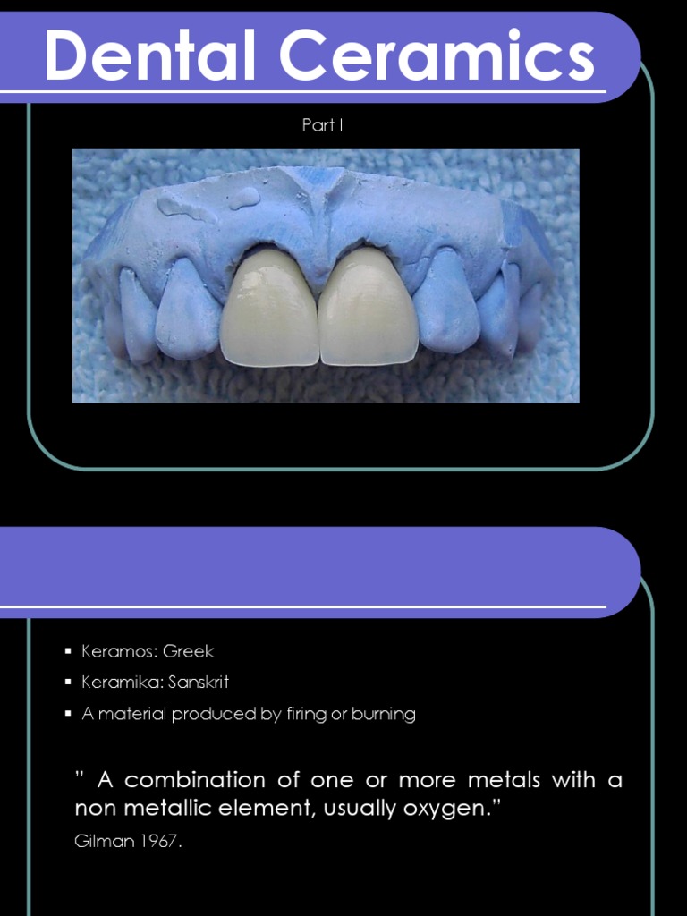 Classification and Properties of Dental Ceramics PDF Metals Glasses