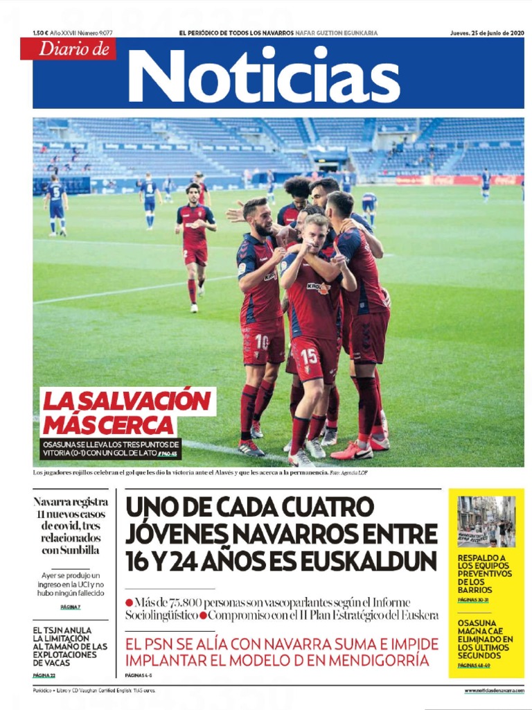 768px x 1024px - Diario de Noticias Navarra 25 06 2020 Tomas01 | PDF