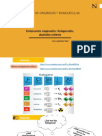 Compuestos oxigenados: Halógenos, alcoholes y éteres