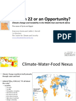 A Catch 22 or An Opportunity?: Climate Change and Instability in The Middle East and North Africa