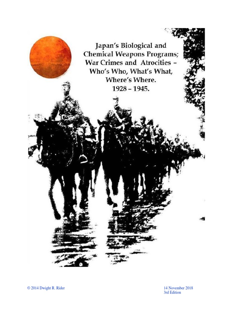 9 October 2018 Who S Who Japanese Bw Biological Warfare Prisoner Of War