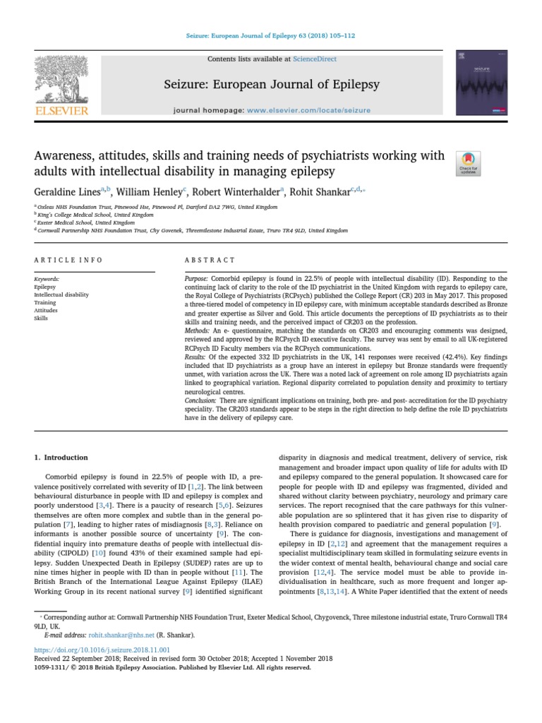 Seizure: European Journal of Epilepsy: Sciencedirect | PDF | Epilepsy ...