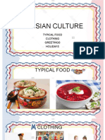 Russian Culture: Typical Food Clothing Greetings Holidays