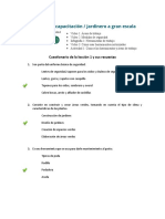 Plan de Capacitación Jardinero A Gran Escala - Cuestionario de La Lección 1