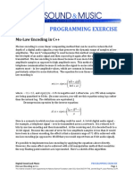 Programming Exercise: Mu-Law Encoding in C++