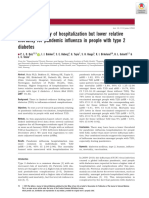 Higher Frequency of Hospitalization But Lower Relative Mortality For Pandemic Influenza in People With Type 2 Diabetes