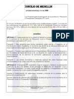 Acuerdo Municipal #46 de 2010 - Participación de La Juventud en Planeación y Presupuesto Participativo PP Joven PDF