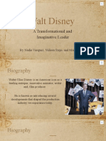 Walt Disney: A Transformational and Imaginative Leader