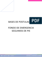 Fondo de Emergencia Bases de Postulación VFF