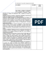 Lista de Chequeo Prevención y Manejo de Situaciones de Riesgo de Contagio.