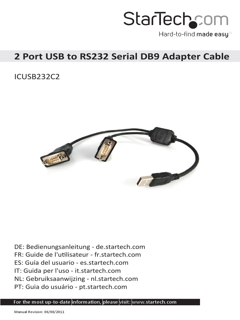 StarTech ICUSB232 2-Port Adapter Manual | PDF | Usb | Installation ...