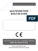 Multifunction Built-In Oven: Keep in A Safe Place