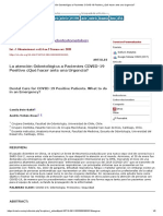 La atención Odontológica a Pacientes COVID-19 Positivo ¿Qué hacer ante una Urgencia_