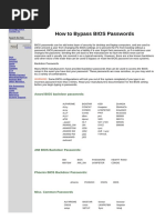 How To by Pass Bios Passwords