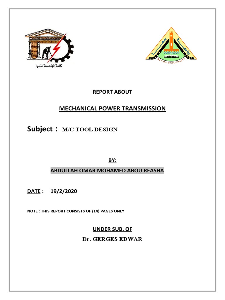 Mechanical Power Transmission Pdf Transmission Mechanics Gear