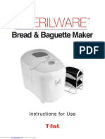 Bread & Baguette Maker: Instructions For Use