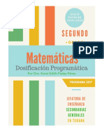 Popuesta de Dosificación Matemáticas Segundo Grado (Programa 2017) Ciclo Escolar 2019-2020 .pdf