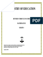 Curriculum Guide Mathematics Grade 4 2008