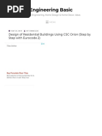 Design of Residential Buildings Using CSC Orion (Step by Step With Eurocode 2) Engineering Basic PDF