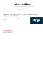 Design of Residential Buildings Using CSC Orion (Step by Step With Eurocode 2) Engineering Basic PDF