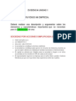 Evidencia Unidad 1: Elementos y Características Importantes Que Se Necesitan para La CREACIÓN de Una