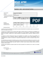 Programa TEC-174 Ciencias de Los Materiales Por Competencias