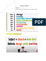 Activity # 4 Adverbs of Frecuency