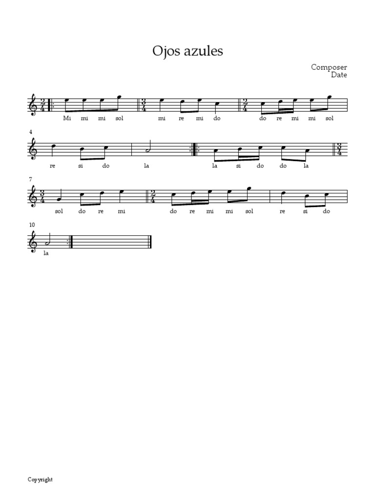 Ojos AzulesFlauta PDF PDF