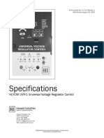 Specifications: HI/ICMI UVR-1 Universal Voltage Regulator Control