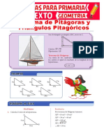Teorema de Pitágoras y Triángulos Pitagóricos para Sexto de Primaria