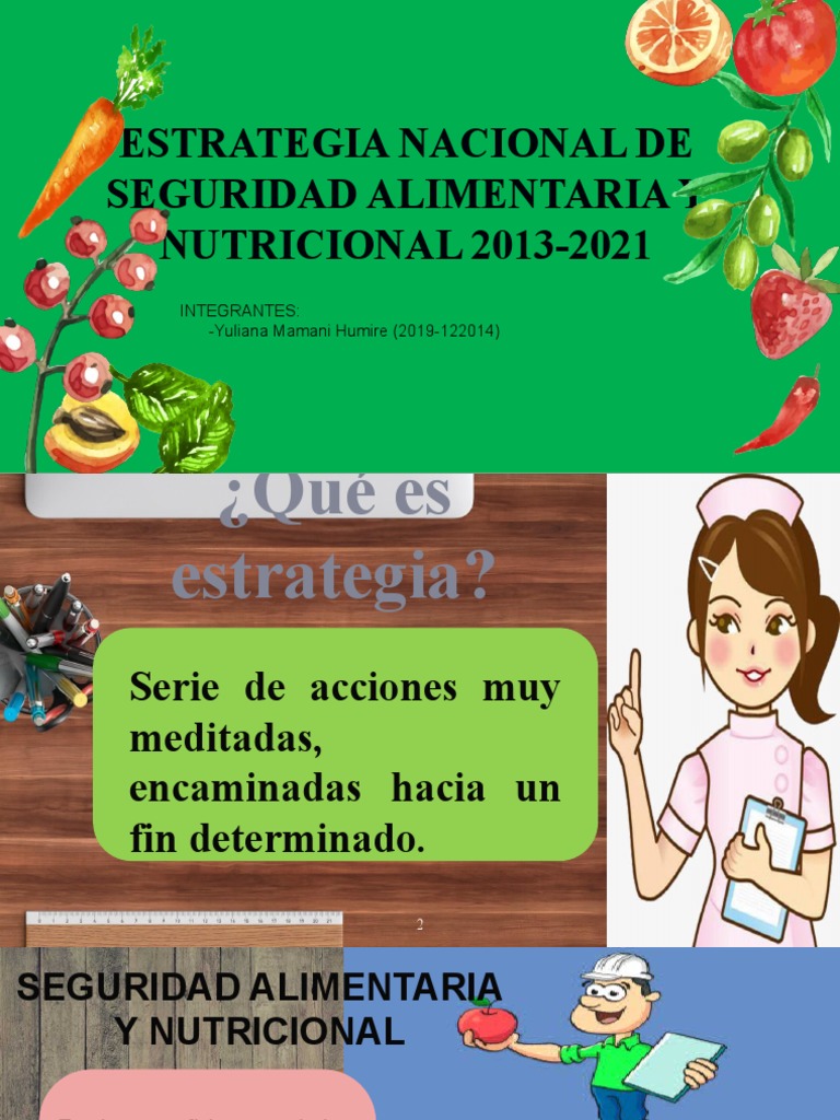 Estrategia Nacional de Seguridad Alimentaria y Nutricional 2013-2021 ...