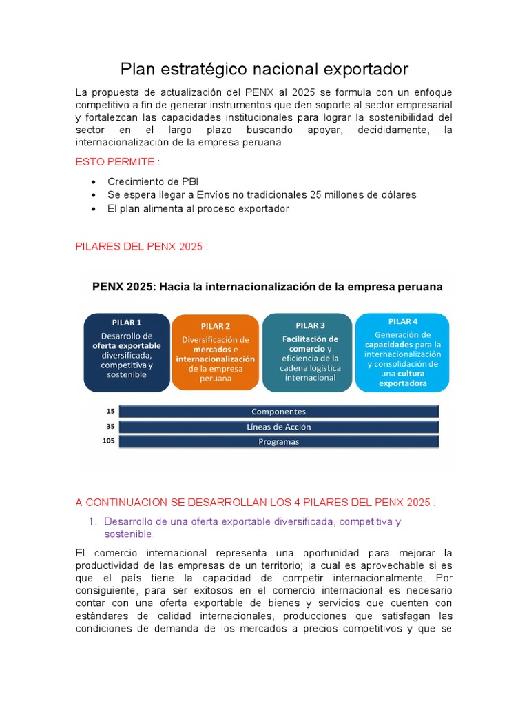 Pilares Del Penx 2025 PDF Mercado (economía) Comercio