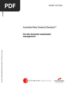Australian/New Zealand Standard: On-Site Domestic-Wastewater Management