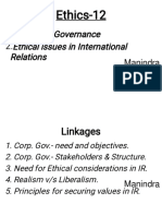 Corporate Governance Ethical Issues in International Relations