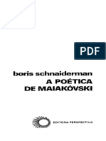 Schnaiderman Boris A Poetica de Maiakovski 1971 1984 PDF