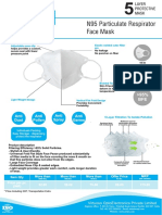 N95 Particulate Respirator Face Mask: Anti Dust Anti Pollen Anti Spray Anti Germs