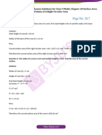 RD Sharma Solution Class 9 Maths Chapter 20 Surface Area and Volume of A Right Circular Cone PDF