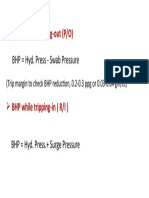 BHP While Tripping-Out (P/O) : BHP Hyd. Press - Swab Pressure