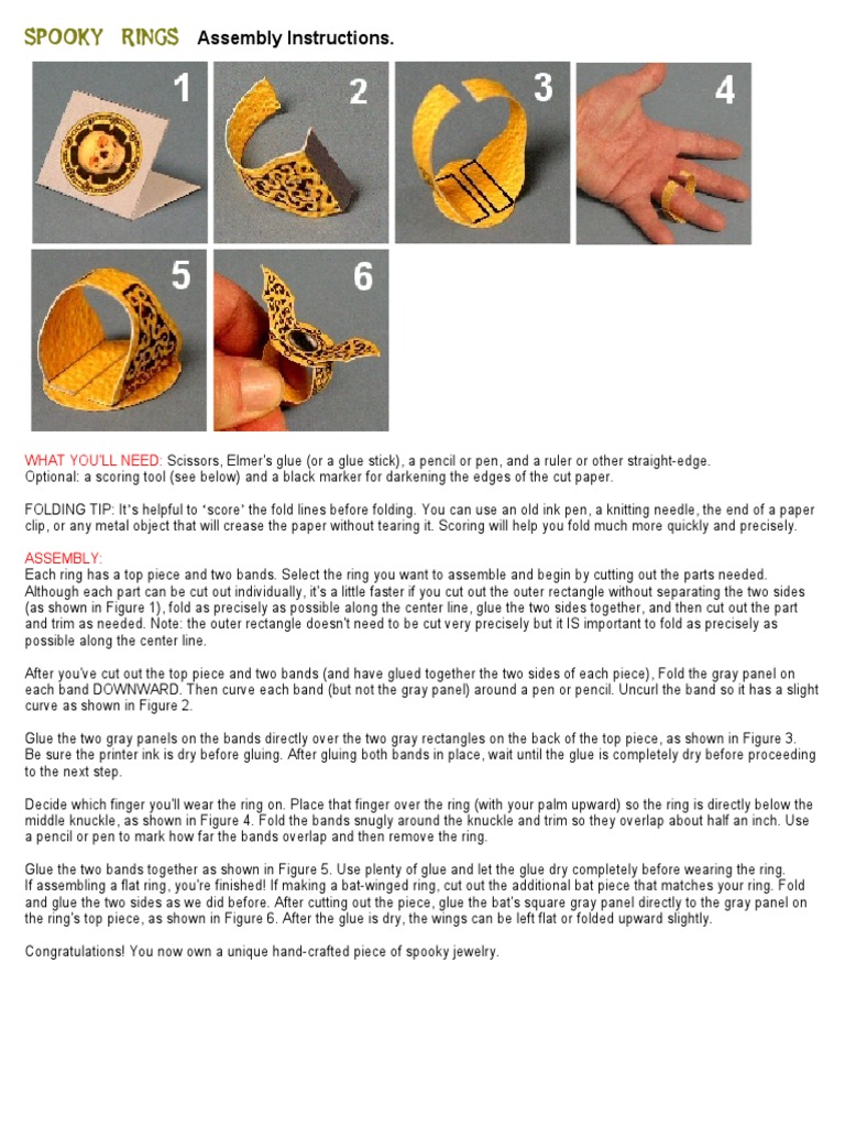 Assembly Instructions.: Spooky Rings | PDF | Nature