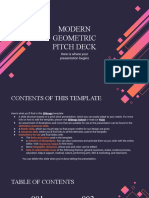 Modern Geometric Pitch Deck: Here Is Where Your Presentation Begins