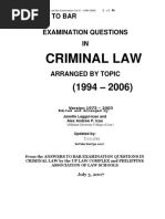 Criminal Law Suggested Answers 1994 2006 PDF | PDF ...