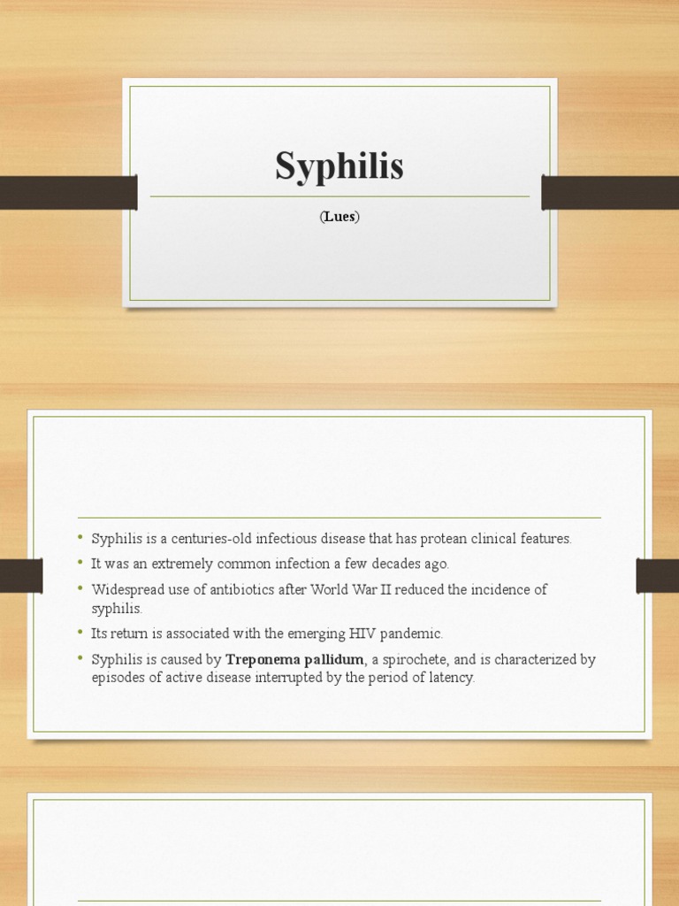 Syphilis | PDF | Infection | Sexually Transmitted Infection